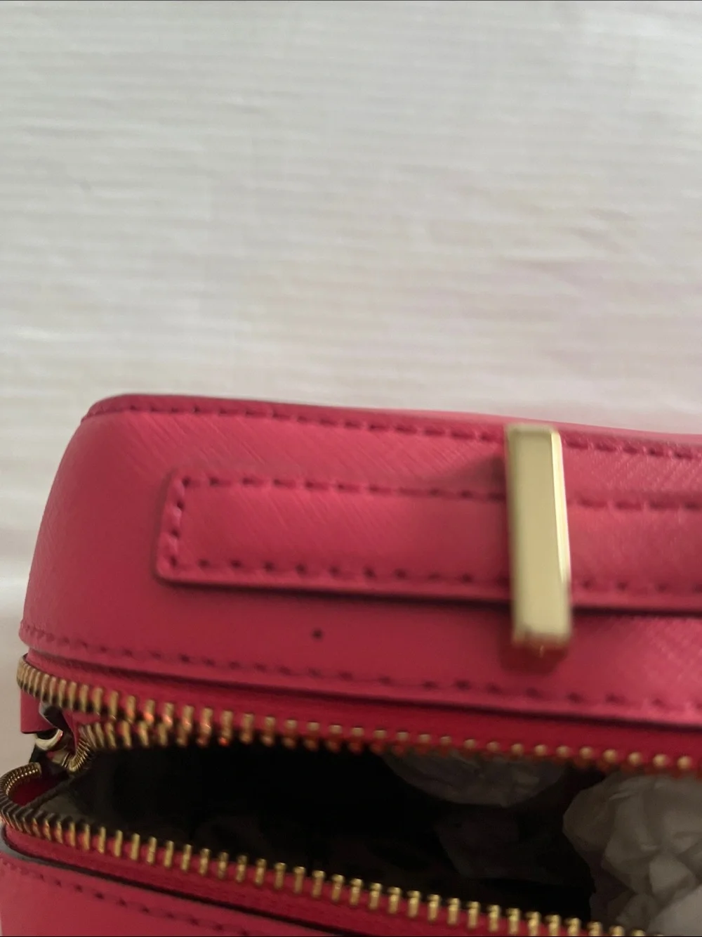 kate spade Bright Pink Saffiano Satchel with Gold Hardware